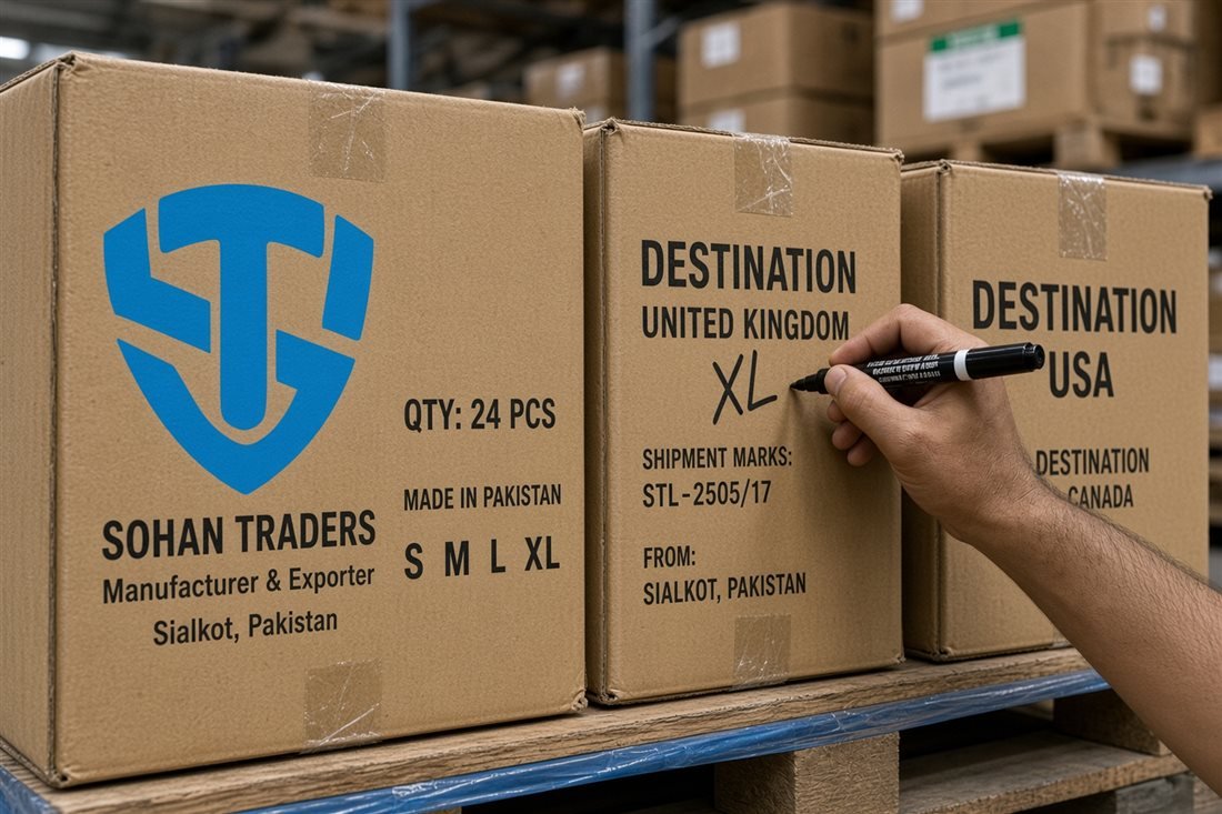 Carton marking detail — SOHAN TRADERS
